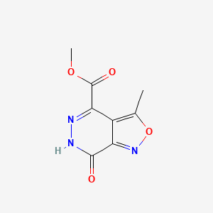 molecular formula C8H7N3O4 B1520287 methyl 3-methyl-7-oxo-6H,7H-[1,2]oxazolo[3,4-d]pyridazine-4-carboxylate CAS No. 1240529-59-2