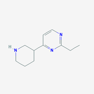 molecular formula C11H17N3 B1520288 2-Ethyl-4-(piperidin-3-yl)pyrimidine CAS No. 1221820-85-4