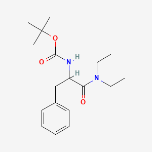 molecular formula C18H28N2O3 B15202984 tert-Butyl (1-(diethylamino)-1-oxo-3-phenylpropan-2-yl)carbamate 
