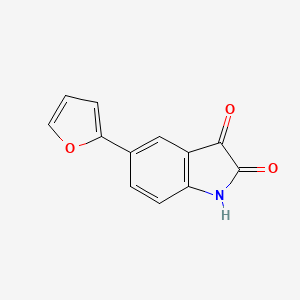 molecular formula C12H7NO3 B15202991 5-(2-Furyl)-1H-indole-2,3-dione 
