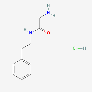 molecular formula C10H15ClN2O B1520320 2-amino-N-(2-phenylethyl)acetamide hydrochloride CAS No. 55677-60-6