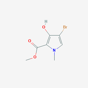 molecular formula C7H8BrNO3 B15203262 methyl 4-bromo-3-hydroxy-1-methyl-1H-pyrrole-2-carboxylate 