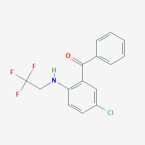 molecular formula C15H11ClF3NO B152033 2-(2,2,2-Trifluoroethylamino)-5-chlorobenzophenone CAS No. 22753-80-6