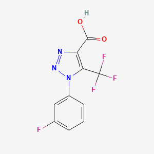1-(3-fluorophenyl)-5-(trifluoromethyl)-1H-1,2,3-triazole-4-carboxylic acid