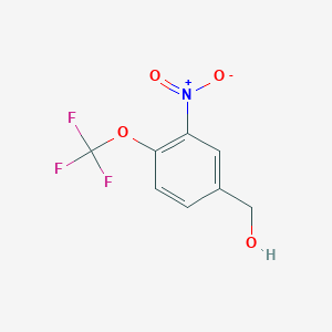 molecular formula C8H6F3NO4 B15203395 3-Nitro-4-(trifluoromethoxy)benzyl alcohol 
