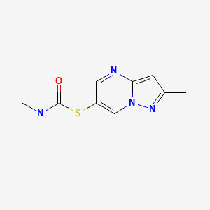 N,N-dimethyl-1-({2-methylpyrazolo[1,5-a]pyrimidin-6-yl}sulfanyl)formamide