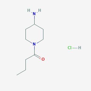 molecular formula C9H19ClN2O B1520344 1-(4-Aminopiperidin-1-yl)butan-1-one hydrochloride CAS No. 1235440-40-0