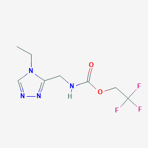 2,2,2-trifluoroethyl N-[(4-ethyl-4H-1,2,4-triazol-3-yl)methyl]carbamate