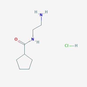 molecular formula C8H17ClN2O B1520352 N-(2-aminoethyl)cyclopentanecarboxamide hydrochloride CAS No. 1235439-28-7