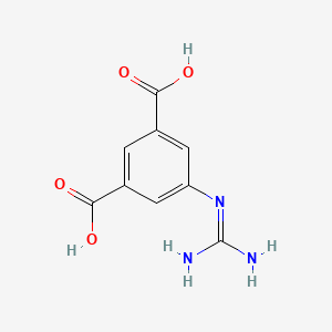 molecular formula C9H9N3O4 B15203526 5-Guanidinoisophthalic acid 