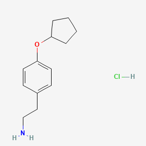 2-[4-(Cyclopentyloxy)phenyl]ethan-1-amine hydrochloride
