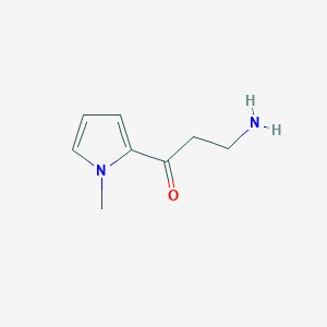 molecular formula C8H12N2O B15203559 3-Amino-1-(1-methyl-1H-pyrrol-2-yl)propan-1-one 