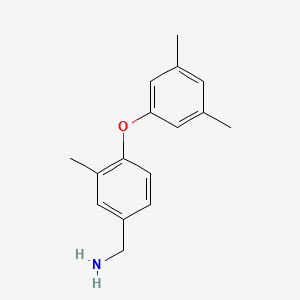 [4-(3,5-Dimethylphenoxy)-3-methylphenyl]methanamine