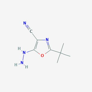 2-Tert-butyl-5-hydrazinyl-1,3-oxazole-4-carbonitrile