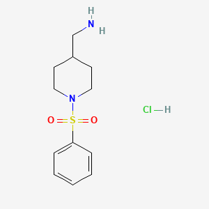 [1-(Benzenesulfonyl)piperidin-4-yl]methanamine hydrochloride