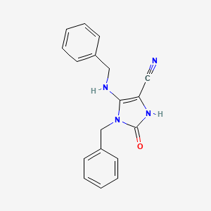 1-benzyl-5-(benzylamino)-2-oxo-2,3-dihydro-1H-imidazole-4-carbonitrile