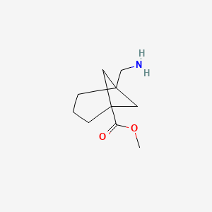 molecular formula C10H17NO2 B15203676 Methyl 5-(aminomethyl)norpinane-1-carboxylate 