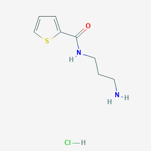 molecular formula C8H13ClN2OS B1520368 N-(3-aminopropyl)thiophene-2-carboxamide hydrochloride CAS No. 1235440-89-7