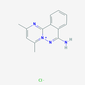molecular formula C13H13ClN4 B1520369 2,4-dimethylpyrimido[2,1-a]phthalazin-5-ium-7-amine;chloride CAS No. 54752-92-0