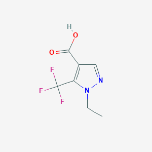molecular formula C7H7F3N2O2 B1520376 1-ethyl-5-(trifluoromethyl)-1H-pyrazole-4-carboxylic acid CAS No. 1235439-80-1