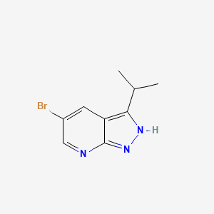 molecular formula C9H10BrN3 B15203772 5-Bromo-3-isopropyl-1h-pyrazolo[3,4-b]pyridine 