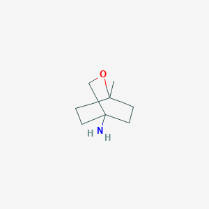 molecular formula C8H15NO B15203826 1-Methyl-2-oxabicyclo[2.2.2]octan-4-amine 