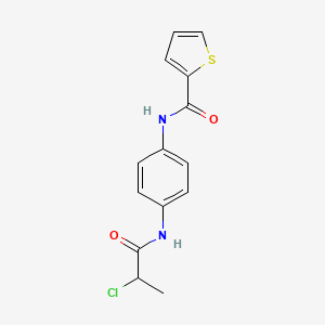 N-[4-(2-chloropropanamido)phenyl]thiophene-2-carboxamide