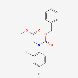 molecular formula C17H15F2NO4 B15203965 Methyl N-((benzyloxy)carbonyl)-N-(2,4-difluorophenyl)glycinate 