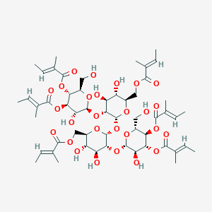molecular formula C54H78O27 B015204 Actinotetraose hexatiglate CAS No. 216590-44-2
