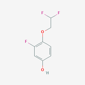 molecular formula C8H7F3O2 B15204024 3-Fluoro-4-(2,2-difluoroethoxy)phenol 