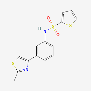 molecular formula C14H12N2O2S3 B15204037 N-(3-(2-methylthiazol-4-yl)phenyl)thiophene-2-sulfonamide 