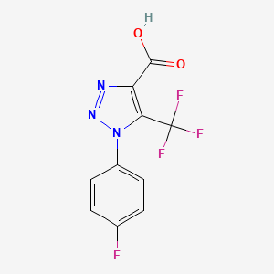 1-(4-fluorophenyl)-5-(trifluoromethyl)-1H-1,2,3-triazole-4-carboxylic acid