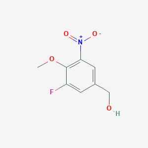molecular formula C8H8FNO4 B15204078 3-Fluoro-4-methoxy-5-nitrobenzyl alcohol 