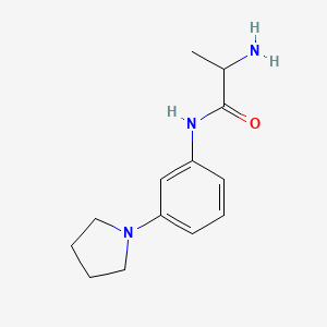 molecular formula C13H19N3O B1520410 2-氨基-N-[3-(吡咯烷-1-基)苯基]丙酰胺 CAS No. 1218334-66-7