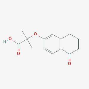 2-Methyl-2-[(5-oxo-5,6,7,8-tetrahydronaphthalen-2-yl)oxy]propanoic acid