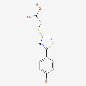 2-{[2-(4-Bromophenyl)-1,3-thiazol-4-yl]sulfanyl}acetic acid