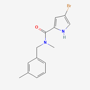 4-bromo-N-methyl-N-[(3-methylphenyl)methyl]-1H-pyrrole-2-carboxamide