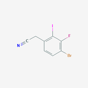 molecular formula C8H4BrFIN B15204168 4-Bromo-3-fluoro-2-iodophenylacetonitrile 