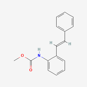 molecular formula C16H15NO2 B15204189 Methyl (E)-(2-styrylphenyl)carbamate 