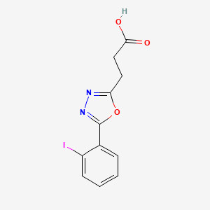 molecular formula C11H9IN2O3 B1520420 3-[5-(2-Iodophenyl)-1,3,4-oxadiazol-2-yl]propanoic acid CAS No. 1179674-26-0