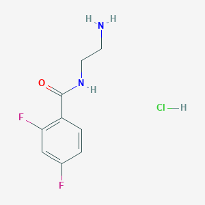 molecular formula C9H11ClF2N2O B1520424 N-(2-aminoethyl)-2,4-difluorobenzamide hydrochloride CAS No. 1235439-38-9