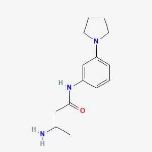3-amino-N-[3-(pyrrolidin-1-yl)phenyl]butanamide