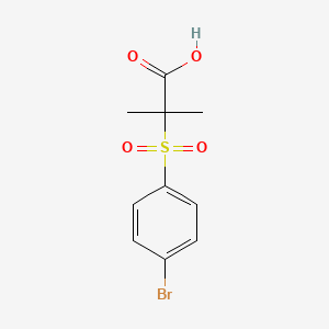 molecular formula C10H11BrO4S B1520428 2-(4-Bromobenzenesulfonyl)-2-methylpropanoic acid CAS No. 90841-72-8