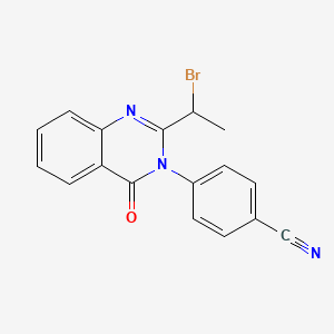 molecular formula C17H12BrN3O B1520431 4-[2-(1-bromoethyl)-4-oxo-3(4H)-quinazolinyl]benzenecarbonitrile CAS No. 860002-84-2