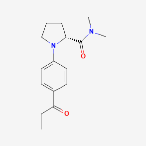 molecular formula C16H22N2O2 B15204364 (R)-N,N-dimethyl-1-(4-propionylphenyl)pyrrolidine-2-carboxamide 