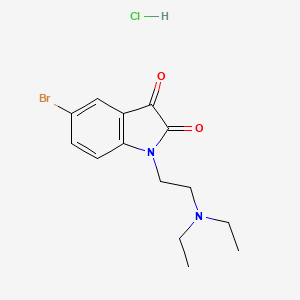 molecular formula C14H18BrClN2O2 B1520437 5-bromo-1-[2-(diethylamino)ethyl]-2,3-dihydro-1H-indole-2,3-dione hydrochloride CAS No. 1240529-60-5