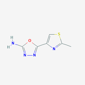 molecular formula C6H6N4OS B1520441 5-(2-Methyl-1,3-thiazol-4-yl)-1,3,4-oxadiazol-2-amine CAS No. 1219827-53-8