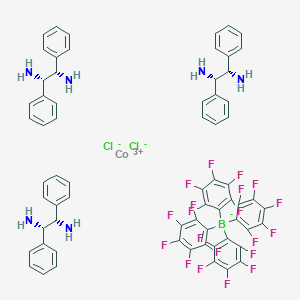 molecular formula C66H48BCl2CoF20N6 B15204428 OC-6-11-delta-Tris[(1S,2S)-1,2-diphenyl-1,2-ethanediamine]cobalt(III) chloride tetrakis(2,3,4,5,6-pentafluorophenyl)borate 