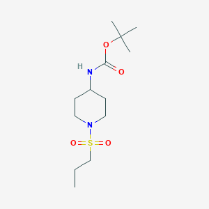 molecular formula C13H26N2O4S B1520443 tert-butyl N-[1-(propane-1-sulfonyl)piperidin-4-yl]carbamate CAS No. 651056-54-1