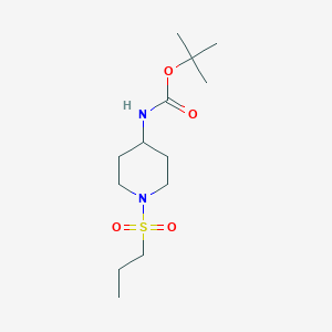 molecular formula C13H26N2O4S B1520443 tert-Butyl (1-(propylsulfonyl)piperidin-4-yl)carbamate CAS No. 651056-54-1